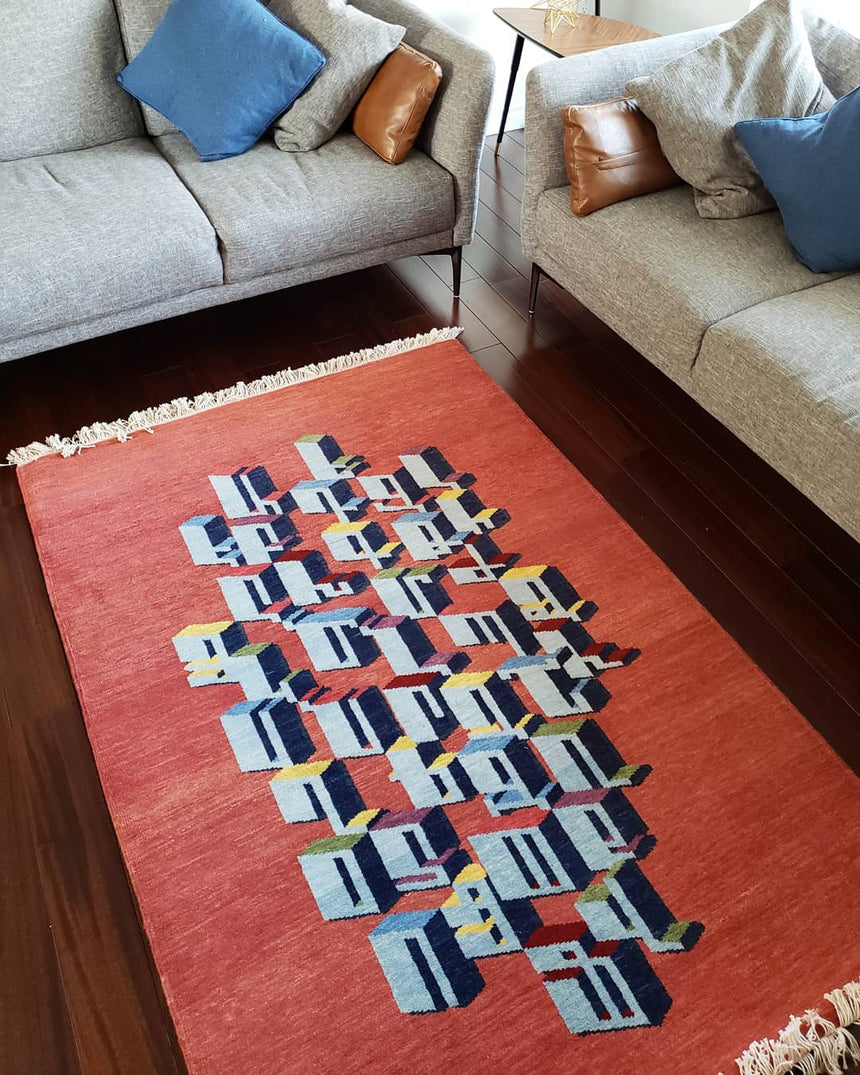 Box Alphabet Rug - Hand Made in Artsakh