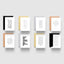 Greeting Cards Set of 8 - Alphabet Metallic
