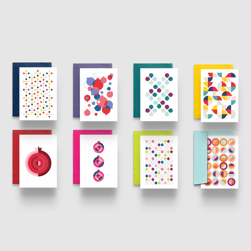 Greeting Cards Set of 8 - Pomegranates