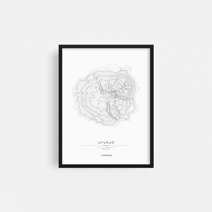 Mount Aragats Topographic Map