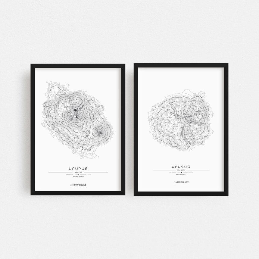 Mount Aragats & Mount Ararat Set of 2
