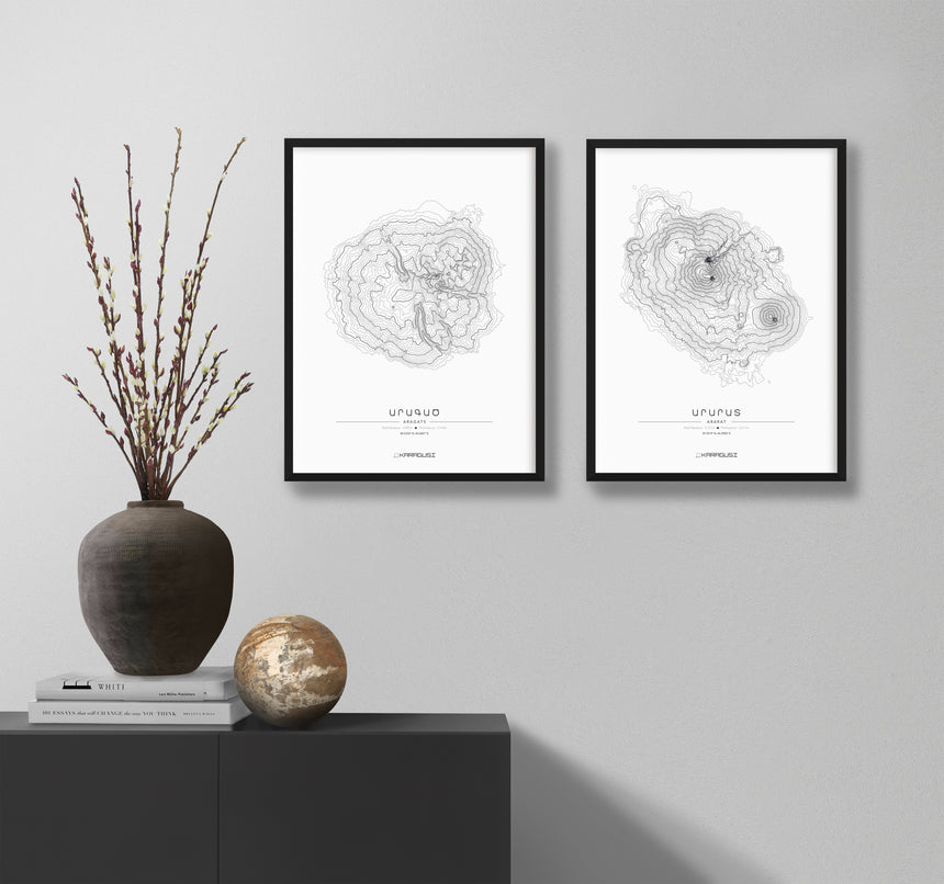 Mount Aragats & Mount Ararat Set of 2