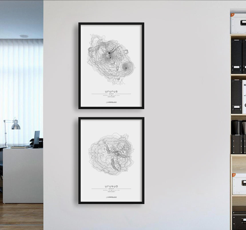 Mount Aragats & Mount Ararat Set of 2